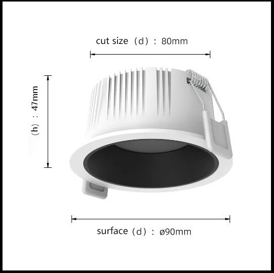 OKELI Factory Price 18w 3000k smd Ceiling Lighting Anti Glare Recessed And Trimless Led Downlight