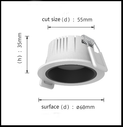 OKELI Factory Price 18w 3000k smd Ceiling Lighting Anti Glare Recessed And Trimless Led Downlight