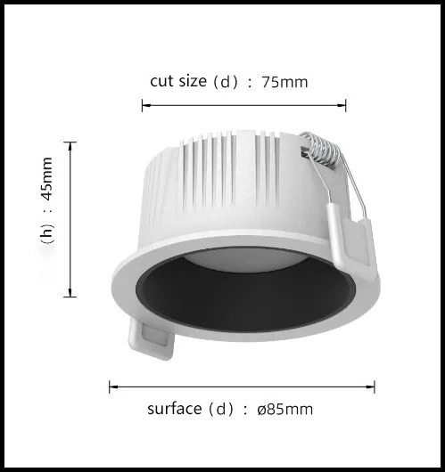 OKELI Factory Price 18w 3000k smd Ceiling Lighting Anti Glare Recessed And Trimless Led Downlight