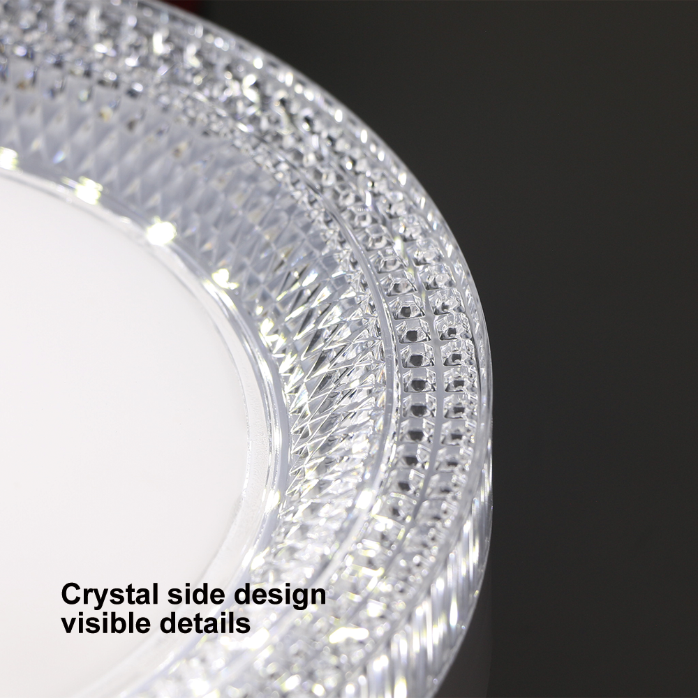 OKELI 18w 24w 36w 48w home decorative 85-265V surface mounted crystal ceiling light