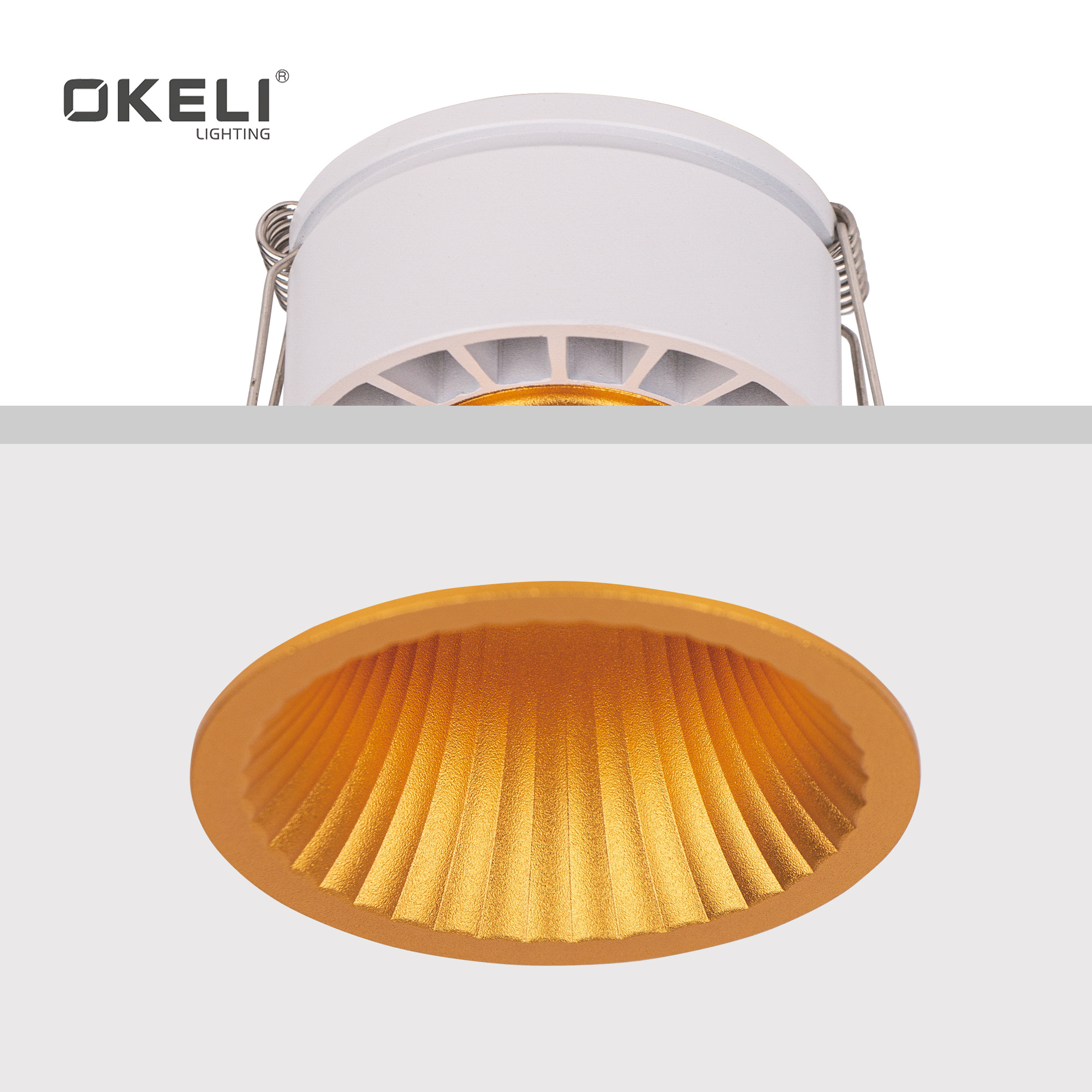 OKELI Led Spotlight Wall Washer For Hotel Project 10w 15w cob Downlight Black White Gold