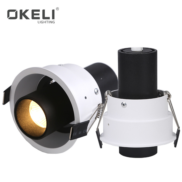 OKELI High lumen hotel cob round aluminum adjustable 7w 12w 2*7w 2*12w led spotlight