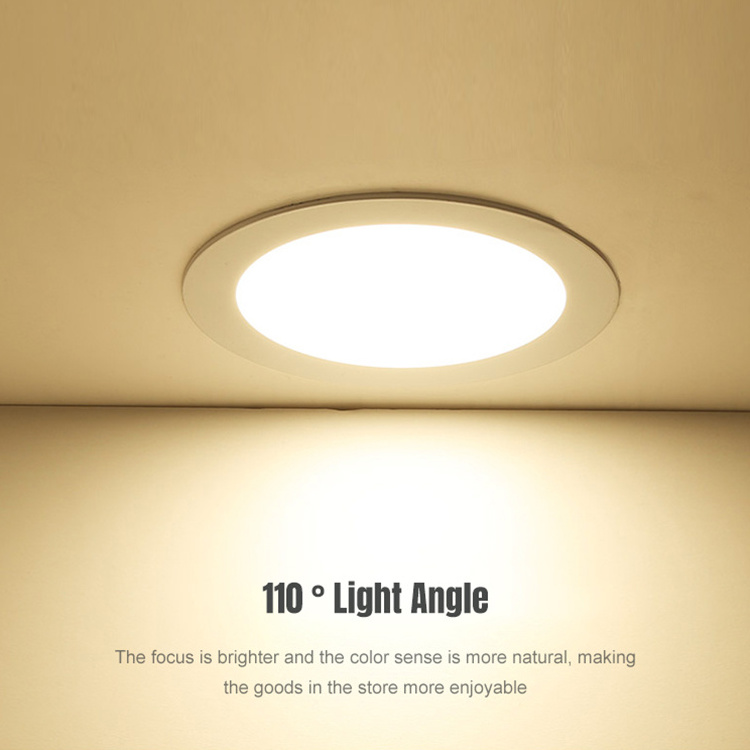 OKELI Round Square Panel 3w 6w 9w 12w 15w 18w 24w Slim Ceiling Recessed Mounted LED Panel light