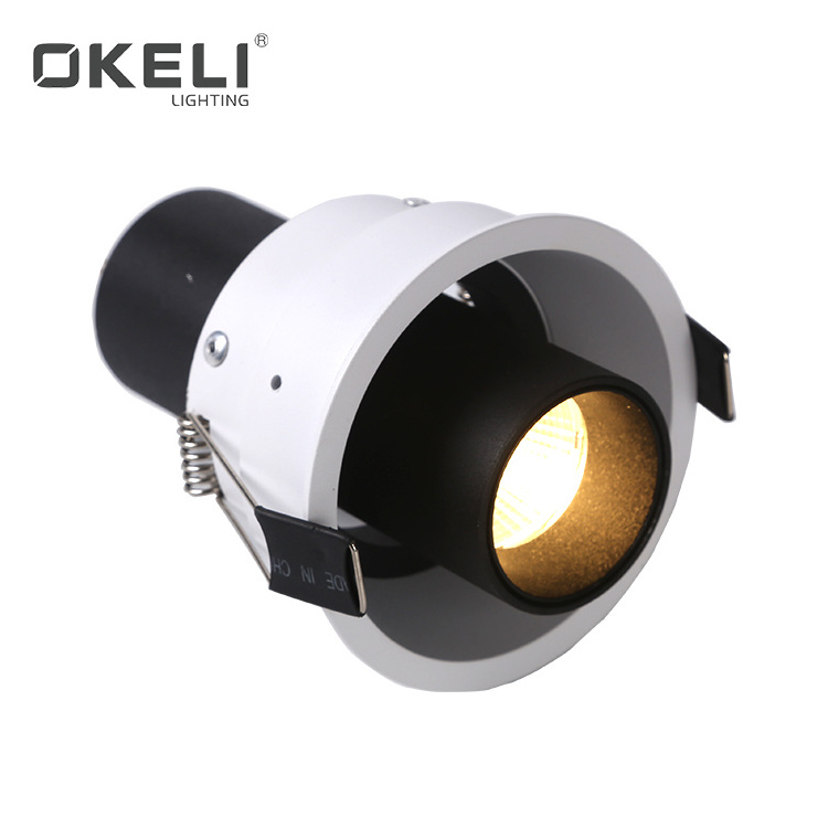 OKELI High lumen hotel cob round aluminum adjustable 7w 12w 2*7w 2*12w led spotlight