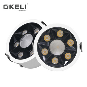 OKELI High Bright COB Recessed Aluminum Hotel Office Room Shop 8W LED Spot Light