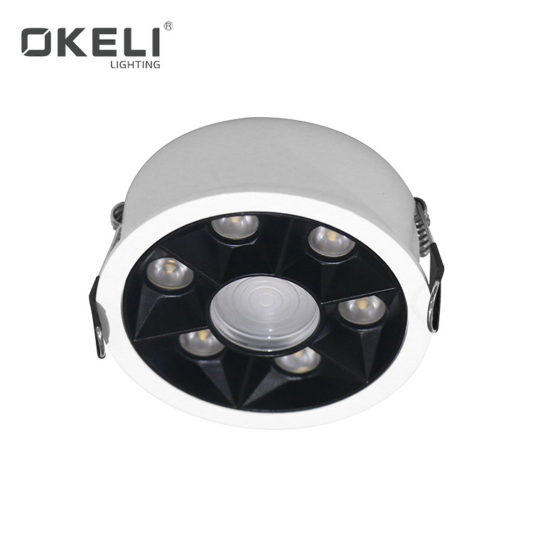 OKELI High Bright COB Recessed Aluminum Hotel Office Room Shop 8W LED Spot Light