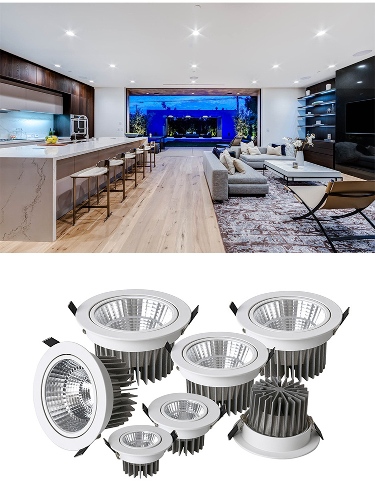 wholesale manufacturer led ceiling spotlight round indoor 7w adjustable aluminium led spotlight lamp