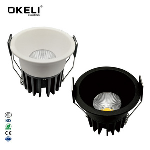 OKELI commercial lighting round aluminum 7w 12w 18w anti-glare recessed cob down light