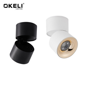 OKELI Anti Glare Adjustable Surface Recessed Mounted 360 Degree Rotate Aluminum 12W Led Spot Lights