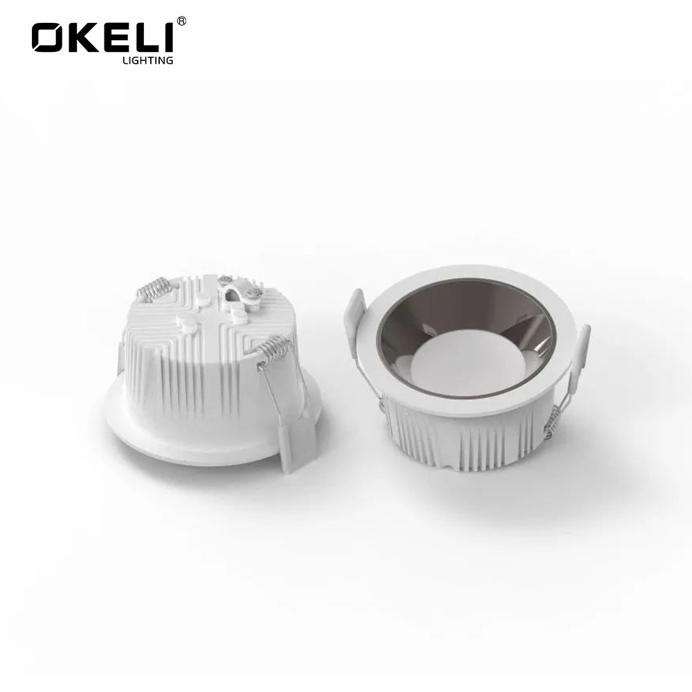 OKELI antiglare trimless ceiling lighting for hotel project 9w 12w smd led recessed downlight