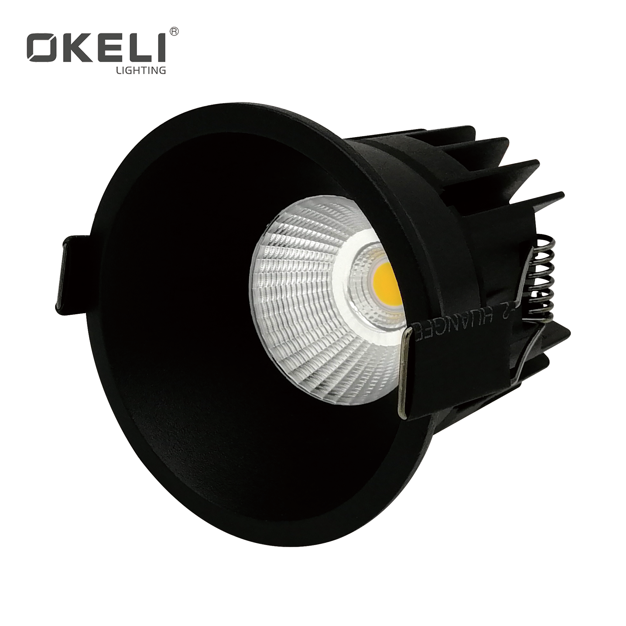 OKELI 7w 12w 18w commercial indoor light cob aluminium housing ceiling led recessed downlight