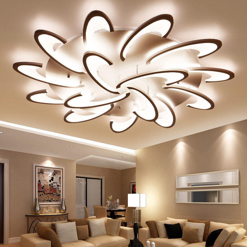 Modern Romantic Simple Shape Dining Bed Room Indoor Home Lighting Crystal Led Warm Ceiling Lamp