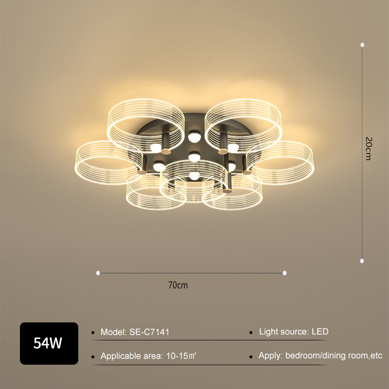 Modern Style Smart Indoor Home Lighting Decorative 24w 36w 54w 108w 128w Led Ceiling Light Lamp