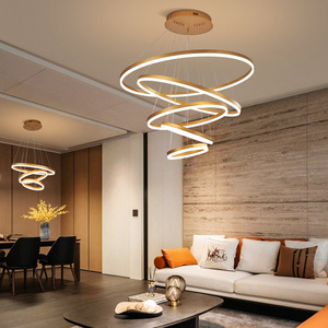 2023 Indoor Ring Lighting Ceiling Luxury Kitchen Island Living Room LED Hanging Pendant Lamp