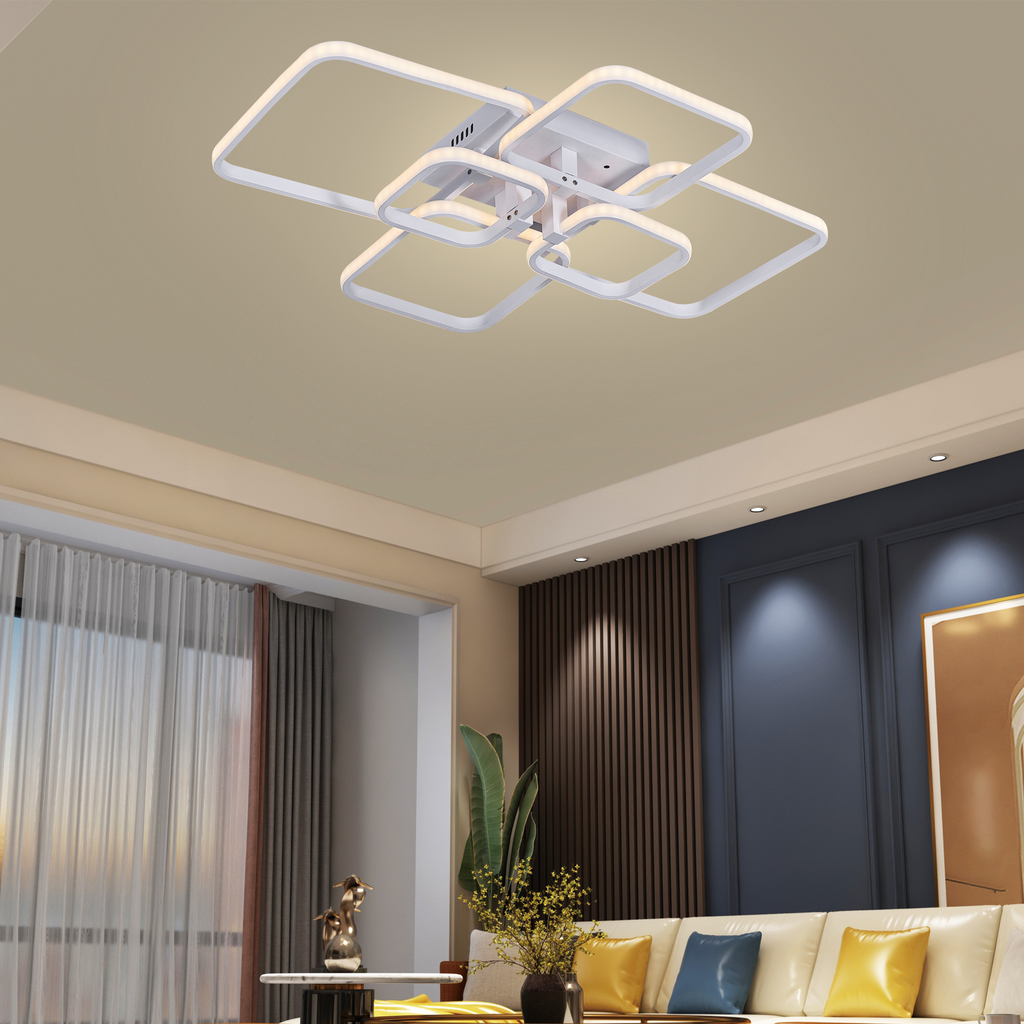 Modern CCT RGB Up Down Lighting Smart Led Ceiling Light Wifi For Living Room