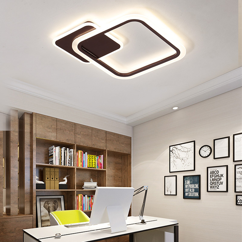 High Quality White Square Decorative Residential Coffee Bar Led Ceiling Light