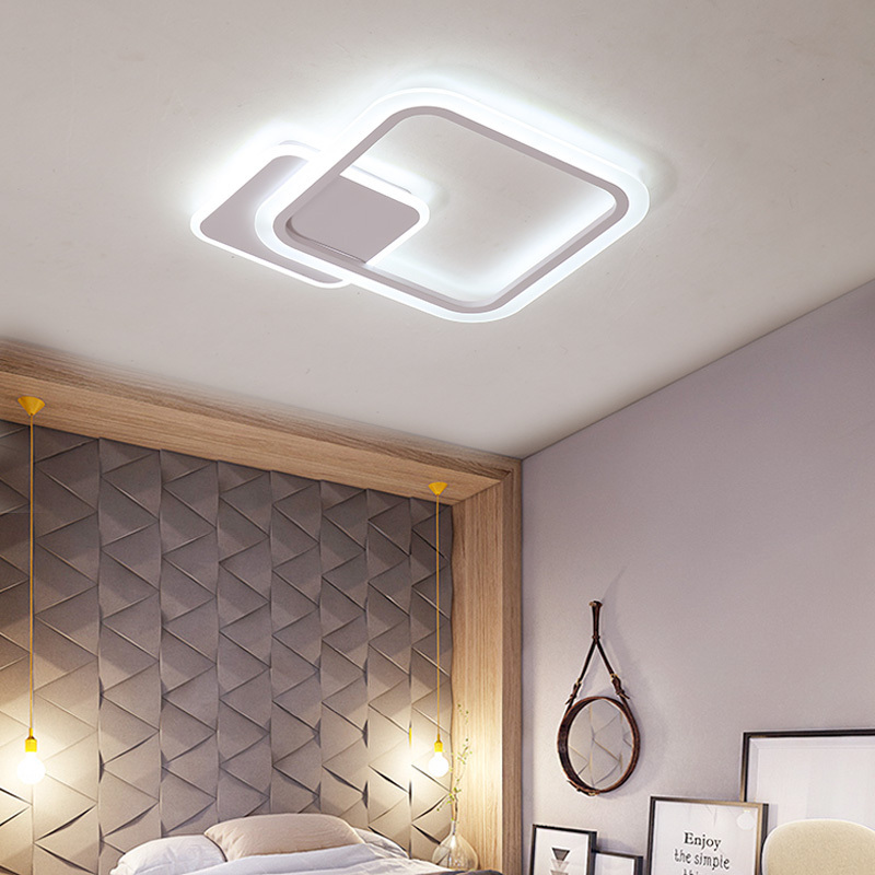 High Quality White Square Decorative Residential Coffee Bar Led Ceiling Light