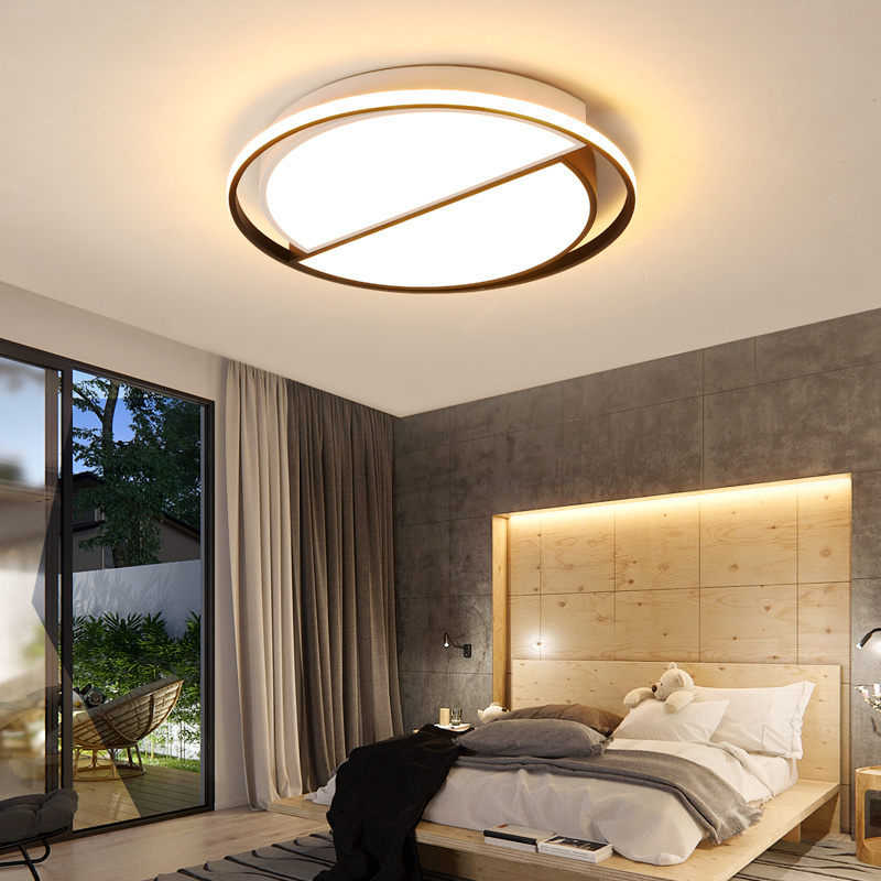 Hot Sale Modern Round Black Ceiling Lights Lamp Simple style Living Room Led Ceiling Light