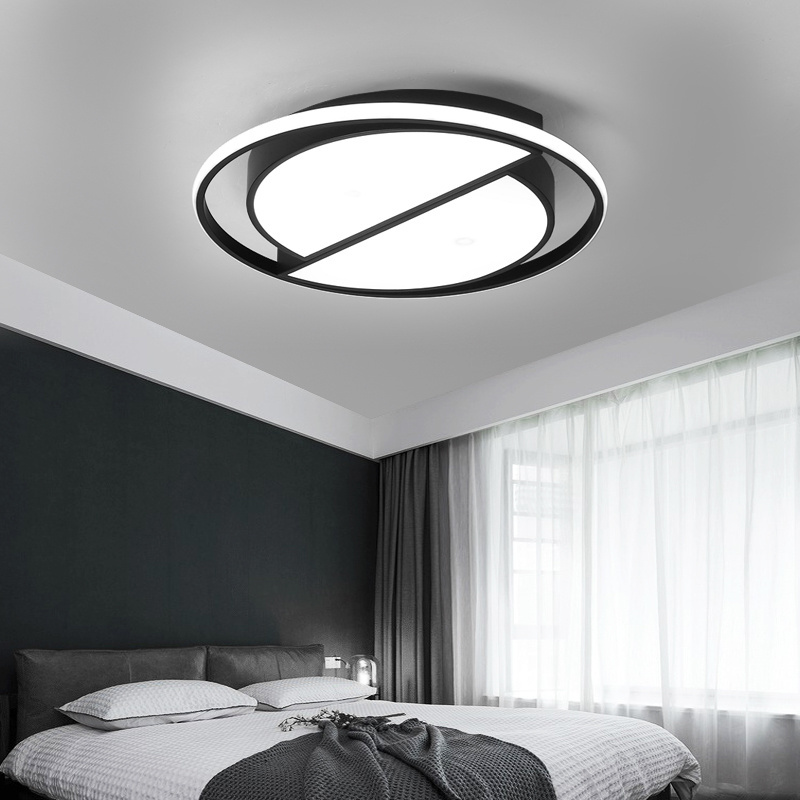 Hot Sale Modern Round Black Ceiling Lights Lamp Simple style Living Room Led Ceiling Light