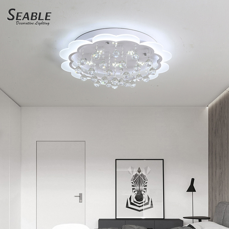 China supplier sales modern ceiling lamps LED crystal lights flower ceiling light fixture for living room