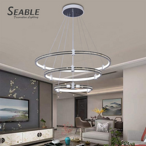 3 Rings Aluminum Chandelier Pendant Lighting For Kitchen Island Light Fixtures Chandeliers & Pendant Lights Livingroom