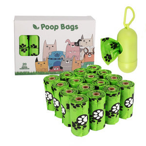 Custom Green Poop Bags Biodegradable Mini Portable Pet Puppy Dog Poop Waste Bag