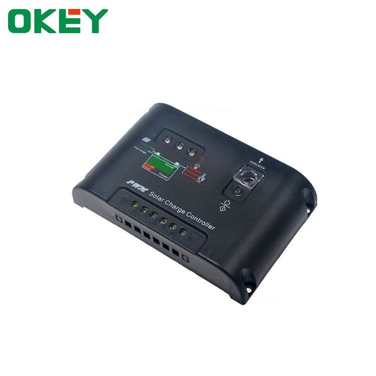 OKEY 12V 24V auto adapt 5A 10A 15A 20A pwm solar charge controller