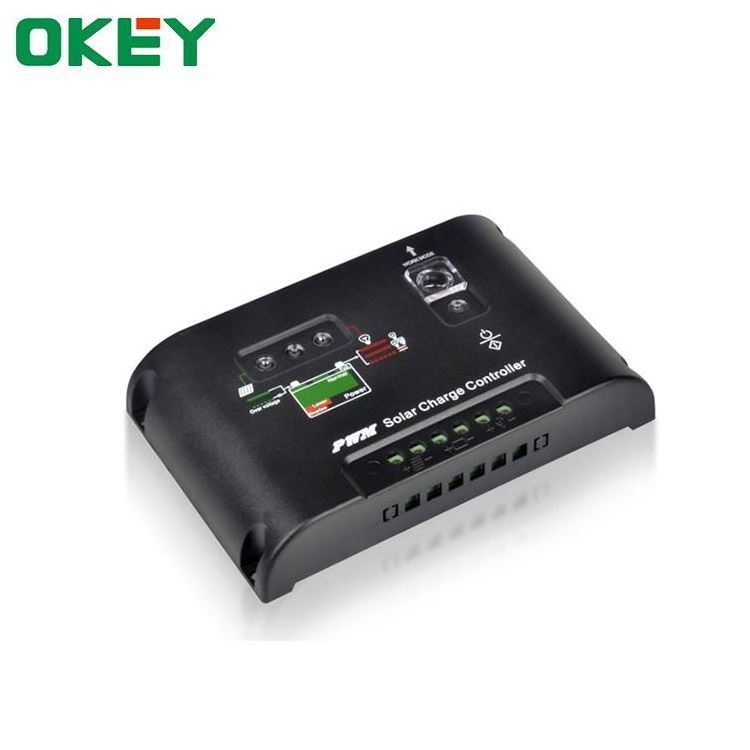 OKEY 12V 24V auto adapt 5A 10A 15A 20A pwm solar charge controller