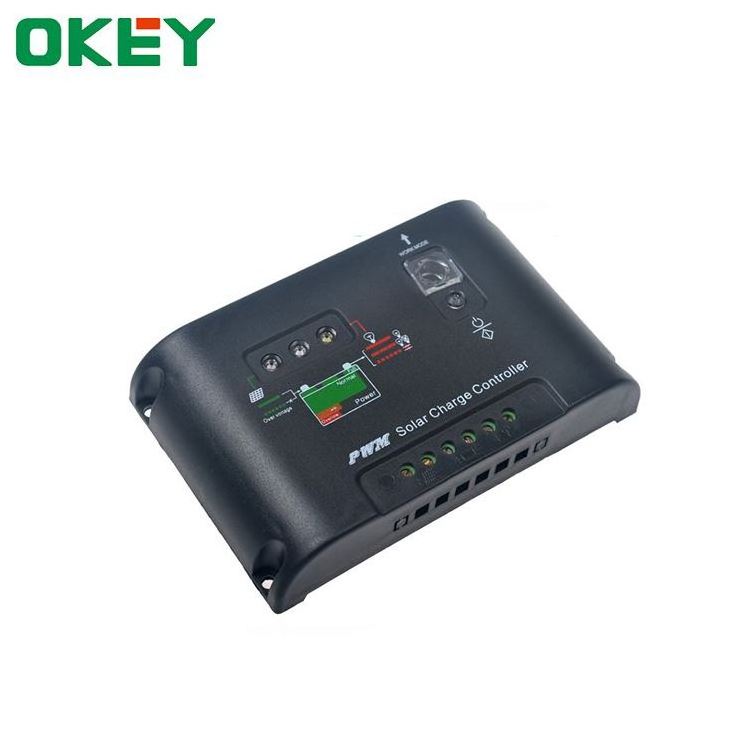 OKEY 12V 24V auto adapt 5A 10A 15A 20A pwm solar charge controller