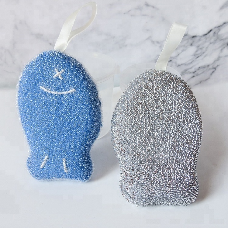 New Design Stainless Steel Wool Fish Scrubber Kitchen Clean Sponge/Scouring Pad