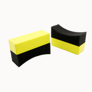 Car Professional Tyre Tire Dressing Applicator Curved Foam Sponge Pad