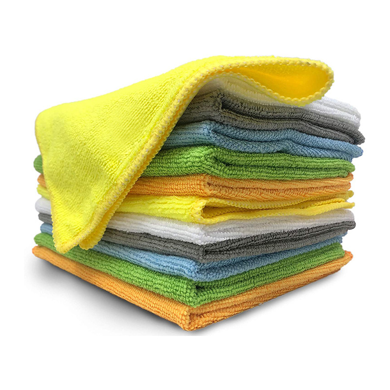 double side deluxe dual fabric bamboo cleaning cloth car washing microfiber towel