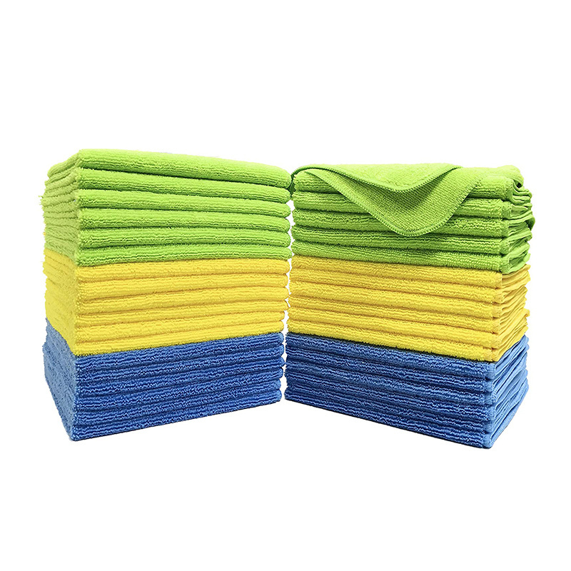 double side deluxe dual fabric bamboo cleaning cloth car washing microfiber towel