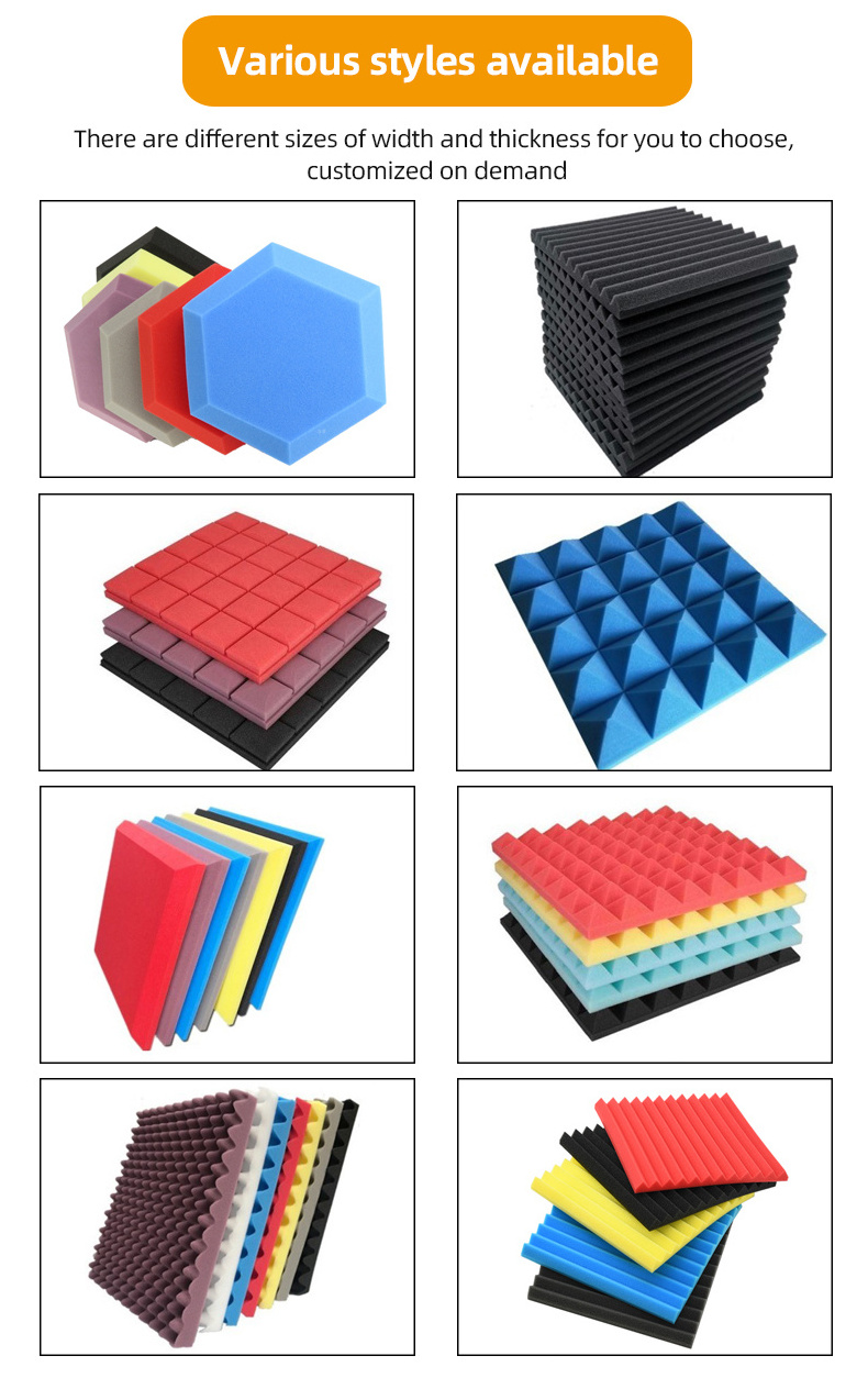 wave sound insulation sponge soundproof material acoustic foam