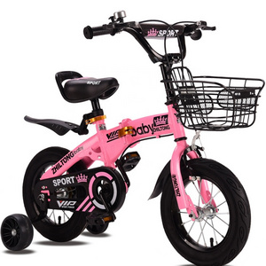 Cheap Price 12 14 16 Inch Kids Bicycle with Training Wheels Folding Kids' Bike for 2-9years Old