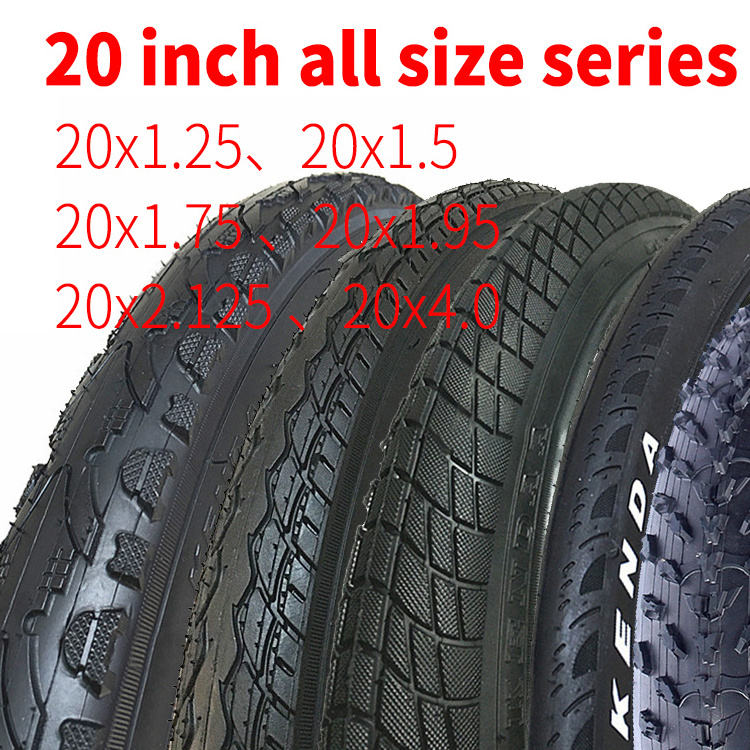 Kenda 20 Inch All Series 20x1.25 1.5 1.75 1.95 2.125 20x4.0 Bicycle Tires Bike Tyre for BMX MTB Fatbike