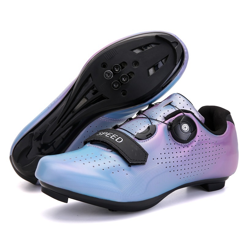 Factory Customize Fluorescence Nylon Sole Fast Spinning Lace Up Road Bike cycling Shoes