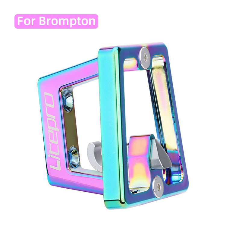 OEM Litepro Aluminum Alloy Backpack Holder Split Pig Nose Pad For Birdy Folding Bicycle Front Shelf Carrier For Brompton Bike