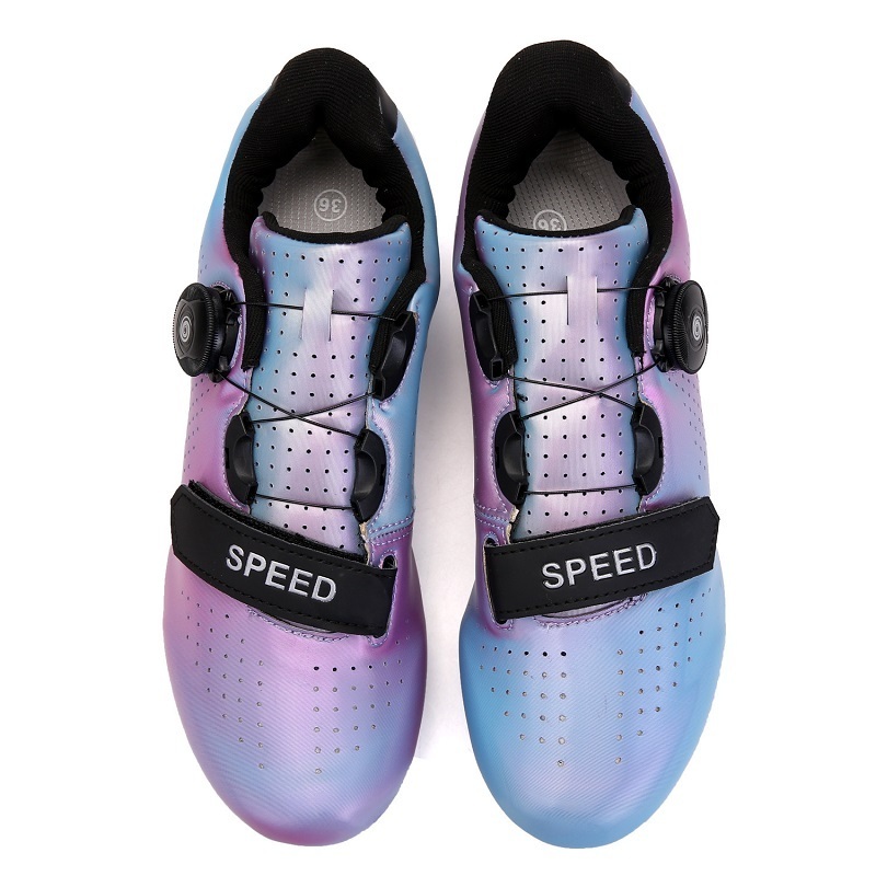 Factory Customize Fluorescence Nylon Sole Fast Spinning Lace Up Road Bike cycling Shoes