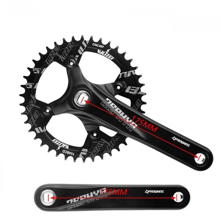 PROWHEEL 104BCD 170 175mm Square Mountain MTB Bicycle Crank Crankset with Crankarm Chainwheel