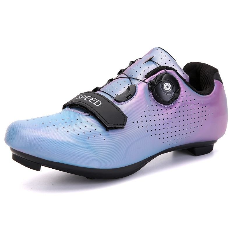 Factory Customize Fluorescence Nylon Sole Fast Spinning Lace Up Road Bike cycling Shoes