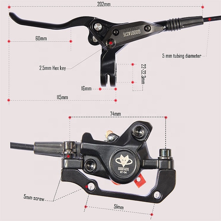 Factory Price 75 140mm Aluminum Alloy Front & Rear Set Mtb Hydraulic Disc Brake Calipers Bike Disc Brake Sets