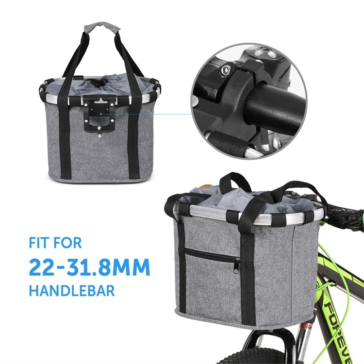 Quick Release Folding Dog Carrier Bag Detachable Bicycle Handlebar Front Basket Bike Basket