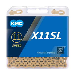 KMC X11 X11EPT X11EL X11SL 1/2"x11/128" 10 Speed 118 Links Anti-Rust Gold Bicycle Bike Chain