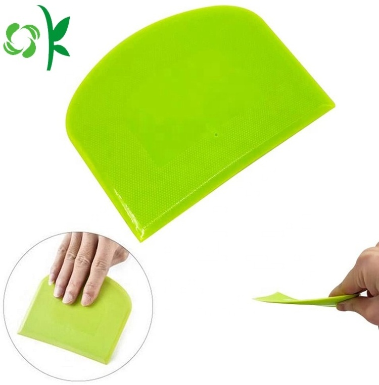 OKSILICONE Semicircle Silicone Cake Scraper Smoother Plastic Dough Cutter Kitchen Baking Tools For Making Cake Ice Cream Mold