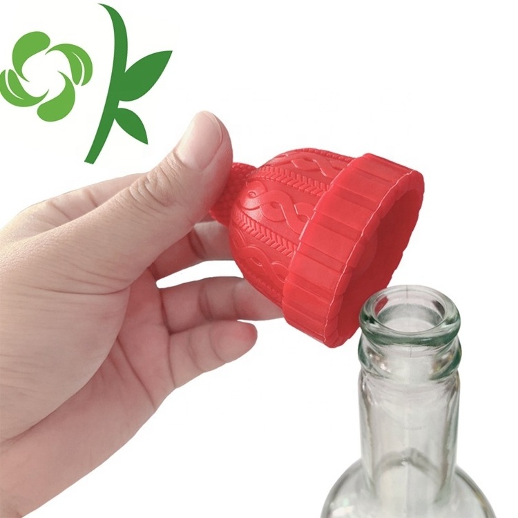 OKSILICONE Hot Sale Creative Silicone Wine Bottle Stopper For Stick Drinking Beverage Seal Plug Bottle Stopper