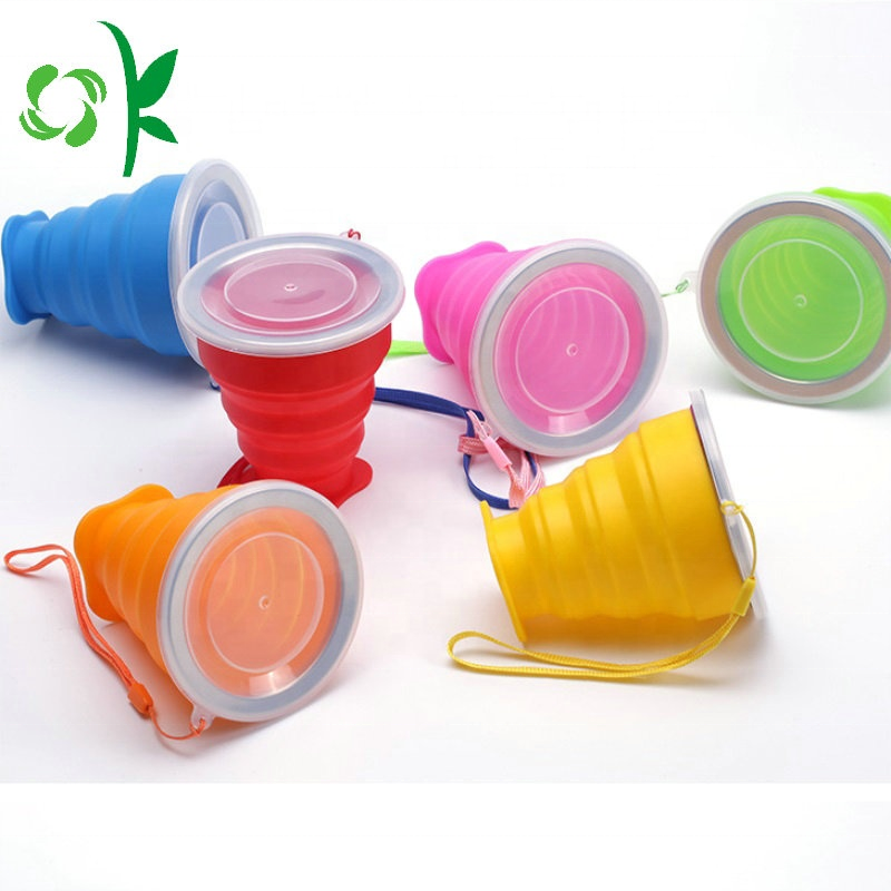 OKSILICONE Multi size Free Sample Water Bottle Liquid Silicone Collapsible Funnel Set of 6pcs Small Medium Large Kitchen Gadgets