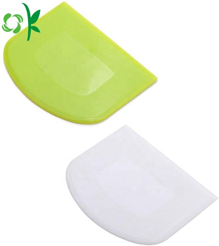 OKSILICONE Semicircle Silicone Cake Scraper Smoother Plastic Dough Cutter Kitchen Baking Tools For Making Cake Ice Cream Mold