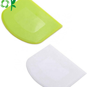 OKSILICONE Semicircle Silicone Cake Scraper Smoother Plastic Dough Cutter Kitchen Baking Tools For Making Cake Ice Cream Mold