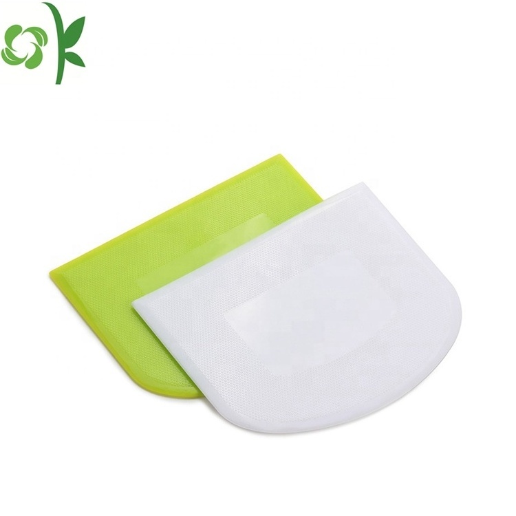 OKSILICONE Soft Plastic Dough Cutter Multipurpose Scrappers for Bread Dough Cake Fondant Icing